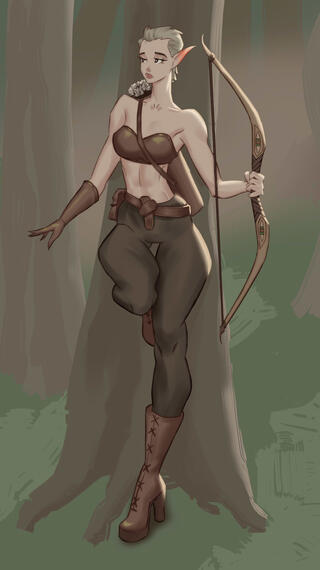 Elf Ranger— custom full-body D&amp;D character
