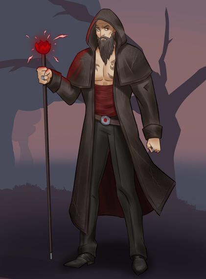Dark Wizard — custom full-body D&amp;D character