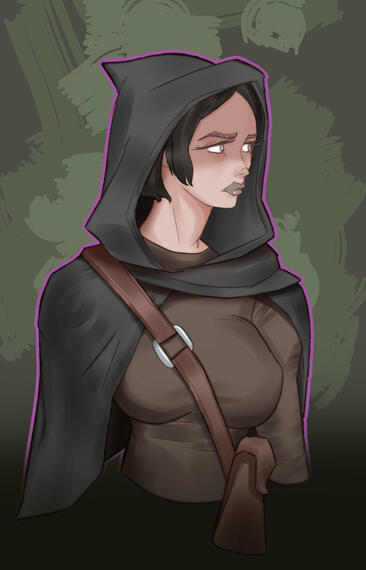 Human Rogue — custom D&amp;D character portrait
